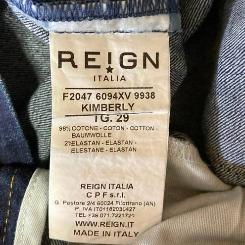 Kimberly Reign Blue  Faded Low Rise Distressed Skinny Ankle Crop Denim Jeans 29R