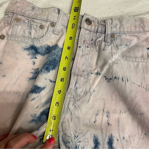 Gap  Cheeky Straight Jean Womens  2 26 Tie Dye High Rise Cropped Ankle Denim Raw