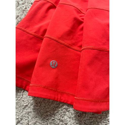 Lululemon  Pace Rival Skirt (Tall) *4-way Stretch Carnation Red Size 2 Tall