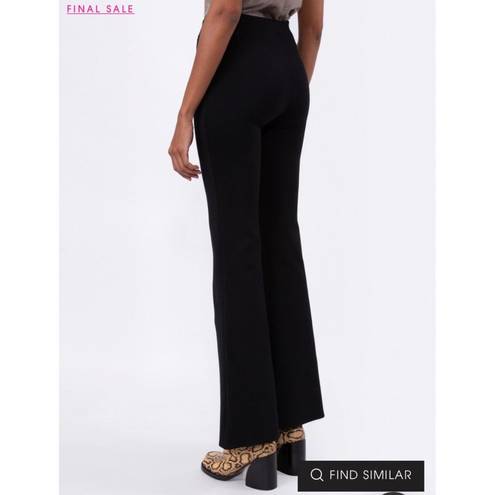 The Row $650  M Delon Black Trousers Pants Scuba High Waist Flared Legs Slim Fit