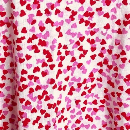 Kate Spade  Confetti Hearts Night Shirt Red Pink XSmall