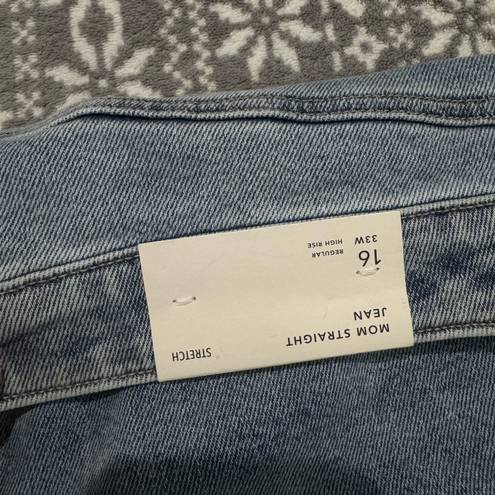 American Eagle NWT  Stretch Mom Straight High Waist Jeans 3455 Size 16