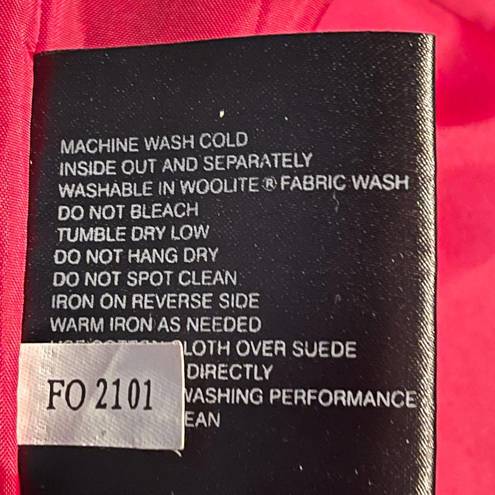 Bernardo  RED SUEDE LEATHER FULL ZIP JACKET SIZE 1X