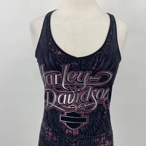 Harley Davidson  Tank Top Graceland Graphic Logo Memphis Tennessee Womens Small