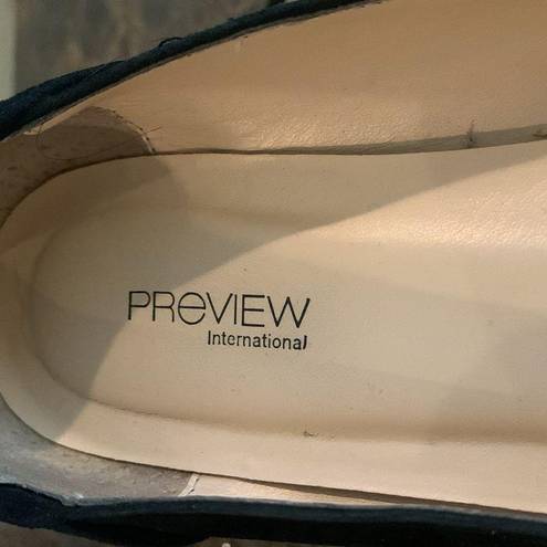 Preview International Women’s Size 8 Nordstrom  Black Suede Ballet Flats with Bow