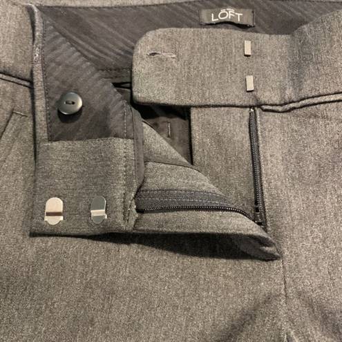 The Loft Women's Ann Taylor Charcoal Gray Marissa Straight Trousers Size 6 EUC #6337