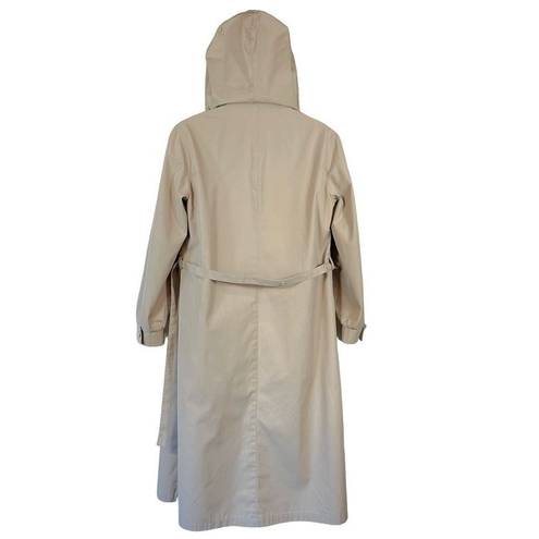 London Fog Vintage 80’s  Maincoats Hooded Trench Coat Size Women’s 12R