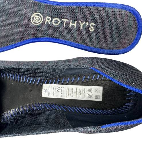 Rothy's Rothy’s The Loafer in Navy Heather Blue Slip-on Flat Rounded Toe Womens Size 9