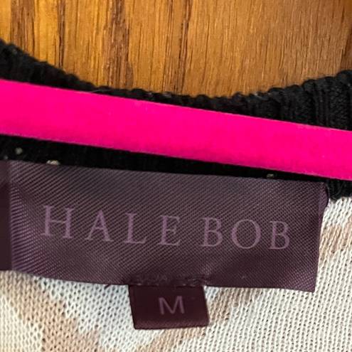 Hale Bob Hale Bon Fringe Aztec Boho Long Sleeve Wrap Sweater Cardigan Womens Medium
