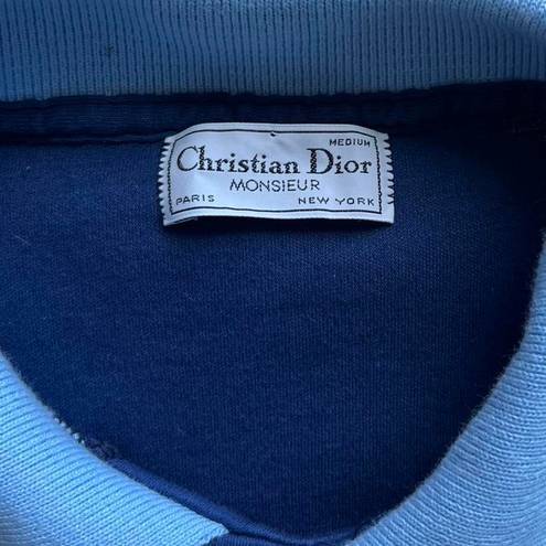 Dior 🤍VINTAGE RARE CHRISTAIN  BLUE & LIGHT BLUE POLO TSHIRT DRESS WITH POCKET & BOWS🤍