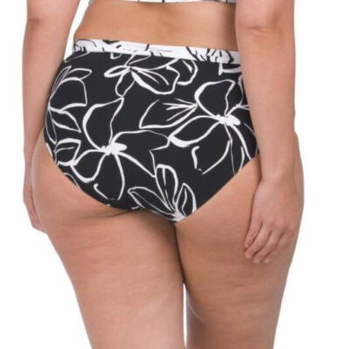 La Blanca NEW  Moonlit Bottom Swimsuit Black White Womens Size 20W High Waist‎