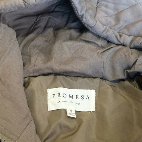 Prómesa PROMESA New Heights Hooded Quilted Puffer Vest Olive. Size Small.