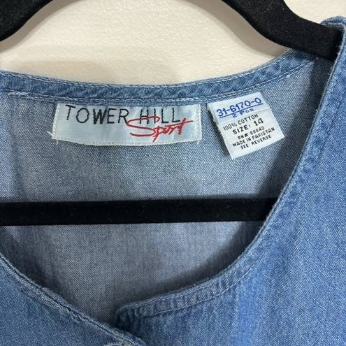 American Vintage Vintage Women’s Tower Sport Denim Vest - Size 14