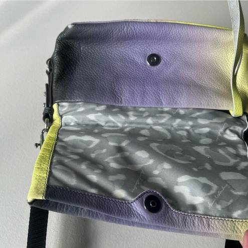 Aimee Kestenberg  Crossbody Leather Bag Ombré Purple, Yellow and Gray