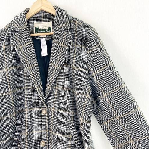 American Eagle NEW  Wool Blend Plaid Blazer Jacket sz Large Oversized Academia