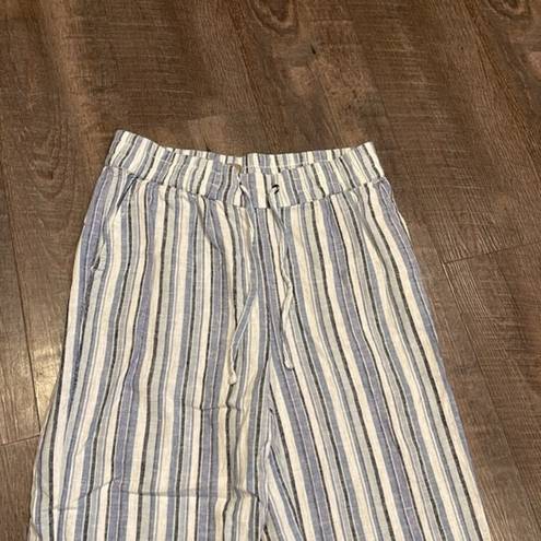 Krass&co Naturals de and  linen blend wide, leg, striped pants