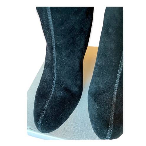 Joie  Caviar Black Suede Tall knee high Boots With Stitching detail