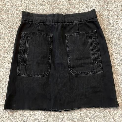 Zadig & Voltaire  Juny Used Black Denim Cut Off Skirt