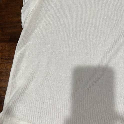 Jun & Ivy  Shirt Women’s Medium White Flutter Sleeve Sleeveless Pocket Blouse