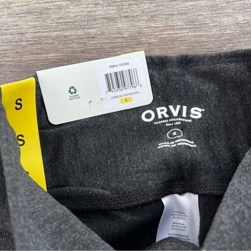 Orvis  Charcoal High Rise Waist Pull On Lined Skinny Leg Cozy Leggings Small NWT