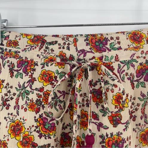 Raga NEW  Pants Size Small My Paradise Wide Leg Crop Boho Bohemian Floral NWOT