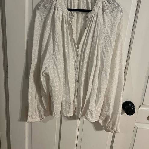 Free People  white peasant style top