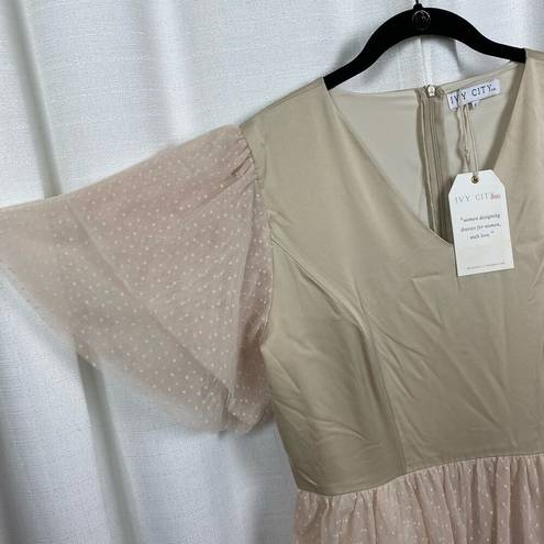 Krass&co Ivy City . Cream Tulle Party Dress Sz.L NWT