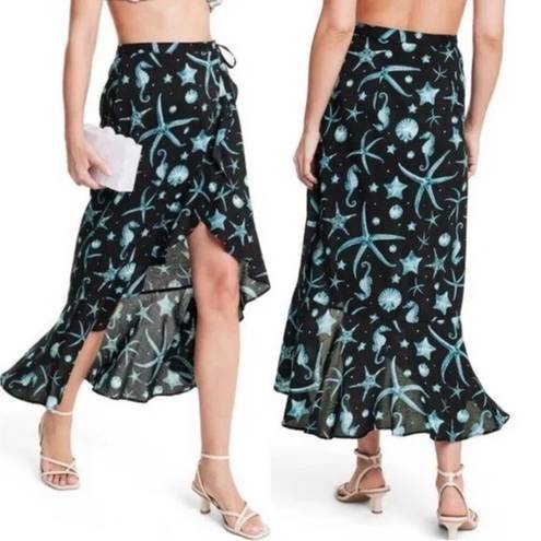 Agua Bendita -  X TARGET Deep Sea Print wrap Skirt Size XL NEW