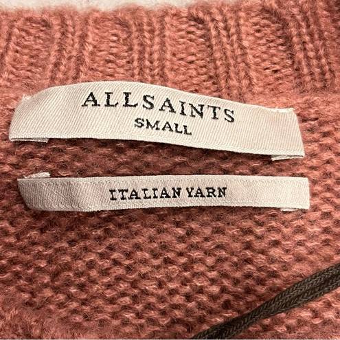 ALLSAINTS NEW All Saints Lou Uno Jumper Stripe Colorblock Crewneck Fuzzy Sweater