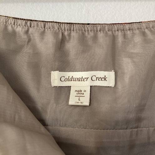 Coldwater Creek  Skirt Large Twill Woven Southwest‎ Western Geo Print Yellowstone