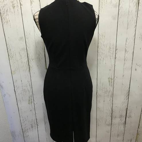 White House | Black Market  Graphic Sleeveless Sheath dress Size 2P Black & Ecru