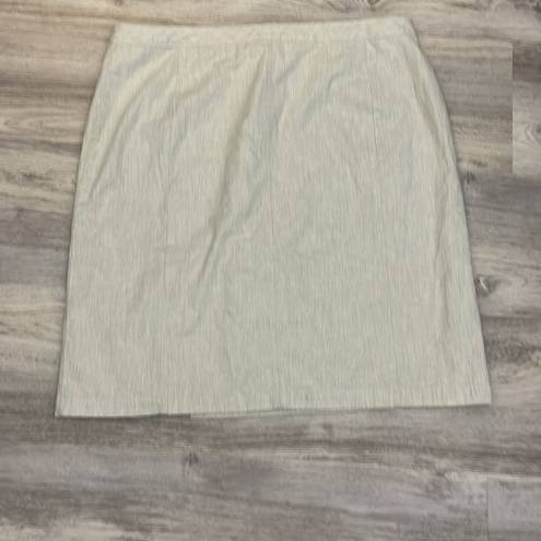 Isaac Mizrahi Heather Tan Above the Knee Button Front Silky Lined Skirt Size 18