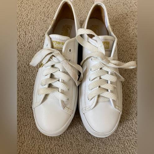 Keds Triple Up platform sneakers white leather