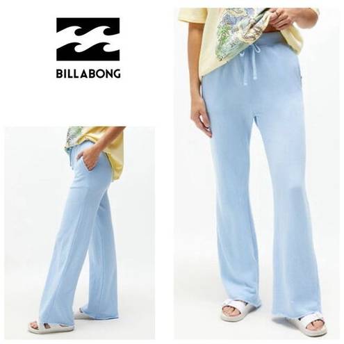 Billabong New.  sky blue wide leg sweat pants. Small. Retails $59