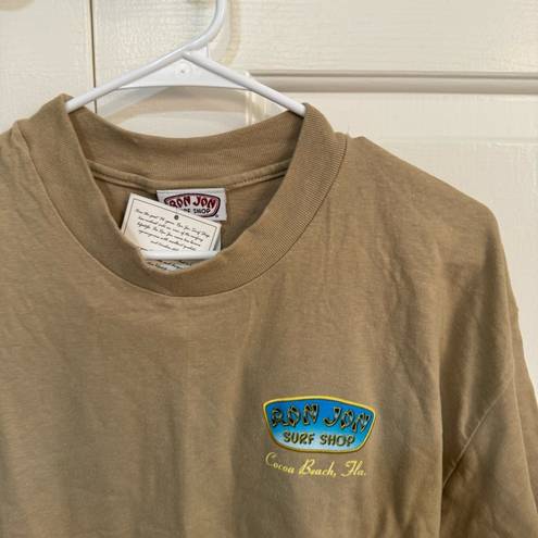 Ron Jon NWT  Surf Shop Tan Graphic Shirt Size L