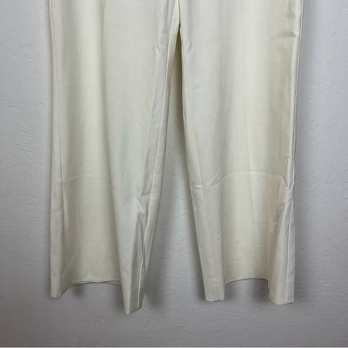 St. John  Off White Wide Leg Dress Pants