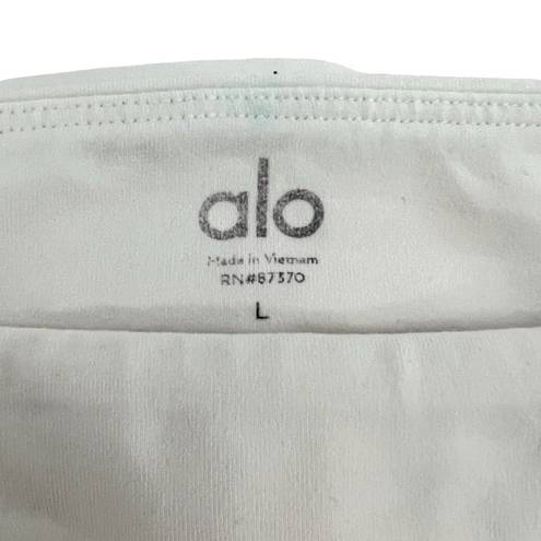 Alo Yoga Alo Airbrush High-Waist Flutter Legging in Ivory Flared Athletic Pants Size L