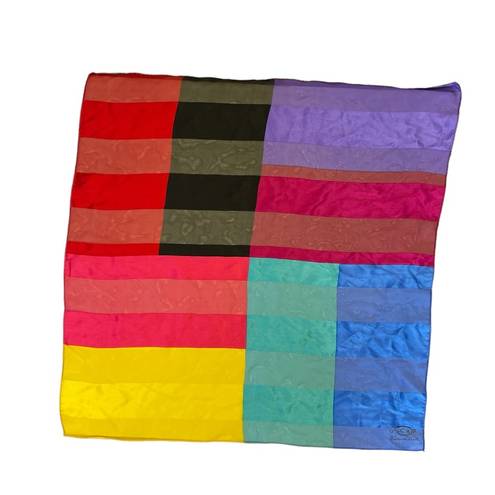 Oscar de la Renta  Rainbow Silk Square Scarf