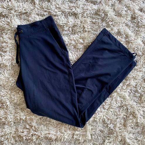 Athleta Y2K Early 2000s Navy Blue  Midtown Trouser Elastic Drawstring Waist Sweatpants Mid-Low Rise