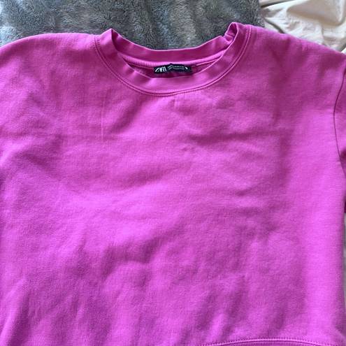 ZARA Hot pink  crewneck