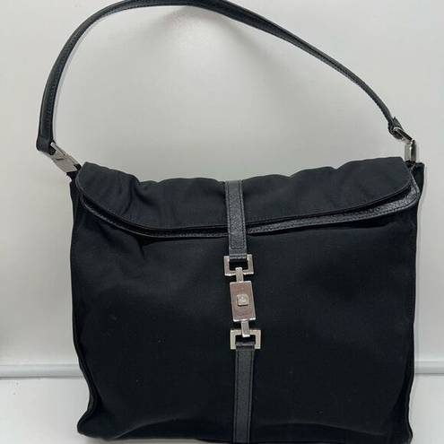 Gucci  Jackie Shoulder Hand ToTo Bag Nylon Leather Black Authentic (See photos)