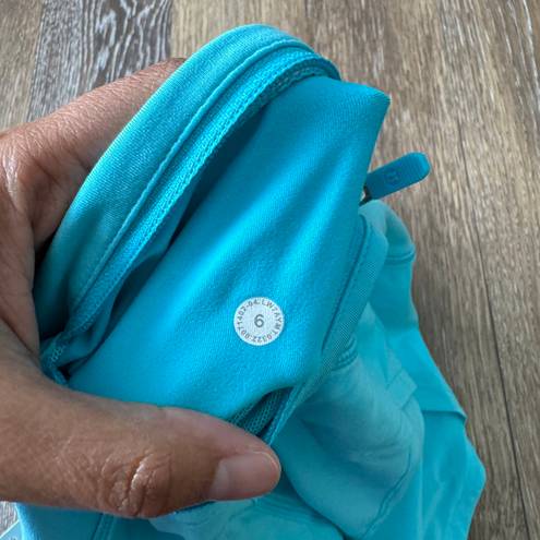 Lululemon Speed Up Shorts MR 4” Electric Turquoise Lined Size 6 NWT