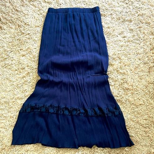 Nabee  Navy blue maxi skirt