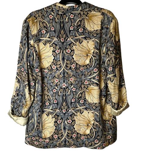 Krass&co Morris &  H&M Floral Art Nouveau Jacket Boyfriend Blazer 1 Button Size 6