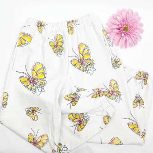 Supreme  Authentic Rare Gonz Butterfly Print Sweatpants Joggers Cotton High Rise