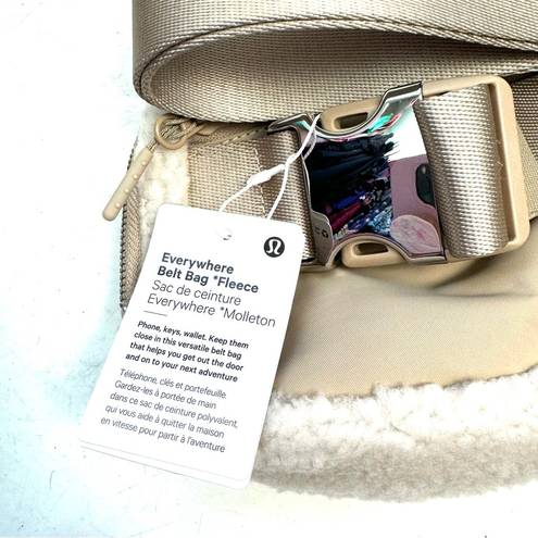 Lululemon  Cream Sherpa Everywhere Belt bag Fleece Fanny Pack