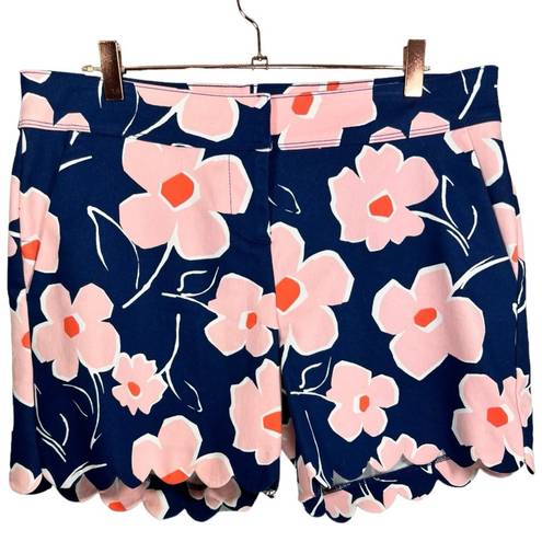 Isaac Mizrahi  Floral Scallop Hem Shorts 12