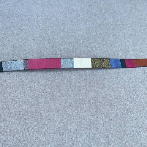 Coldwater Creek  colorful leather belt size small