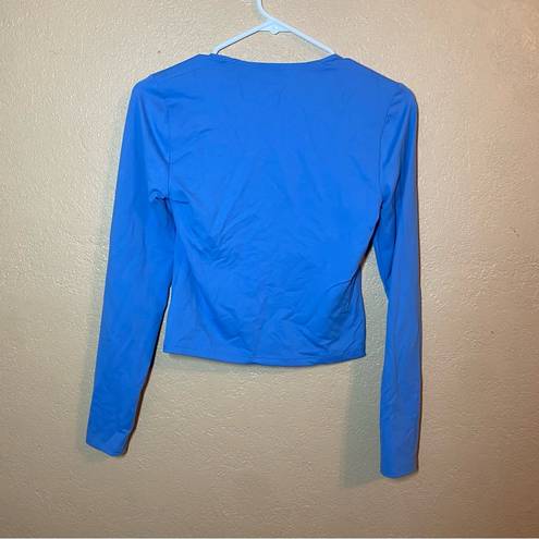 Abercrombie & Fitch  Double Layered Blue Long Sleeve Square Neck Top Small