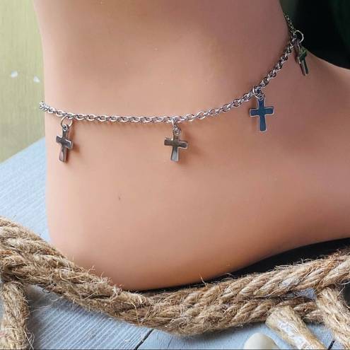 Stainless Steel Cross Ankle Bracelet Anklet